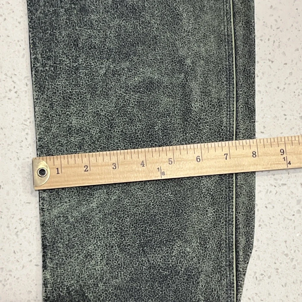 Men's Size 32/32‎ Air Jordan Green Leather Lined Jeans Michael MJ VTG Y2k